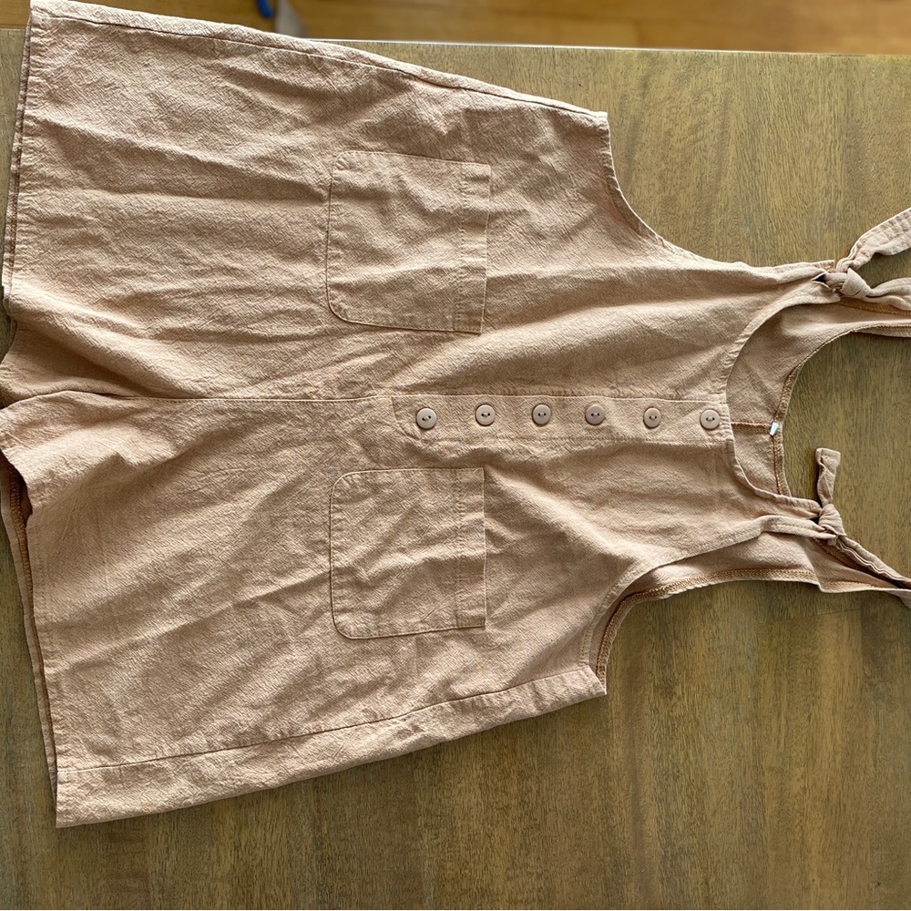 Sleeveless Button-Up Romper